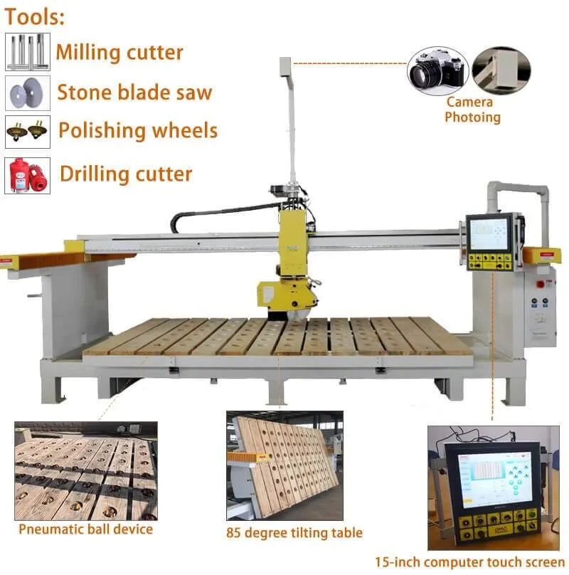 CNC Bridge Saw Machine With Camera